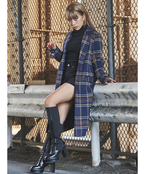 「EGOIST」 チェスターコート M ネイビー レディース_画像2