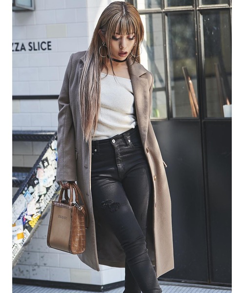 「EGOIST」 チェスターコート M ネイビー レディース_画像3