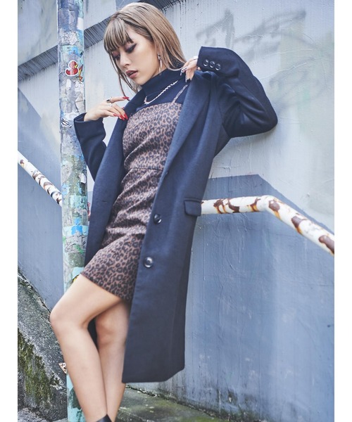 「EGOIST」 チェスターコート M ネイビー レディース_画像4