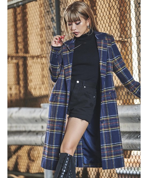 「EGOIST」 チェスターコート M ネイビー レディース_画像6