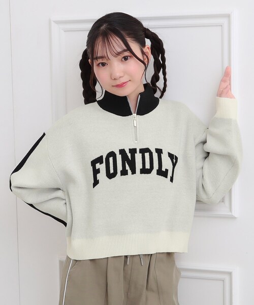 PINK-latte（ピンクラテ） ニット セーター もちもちハーフZIPニット