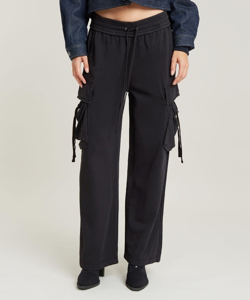 「G-STAR RAW」 カーゴパンツ SMALL ダークブラック レディース