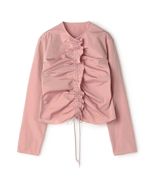 BACCA（バッカ） ブラウス シャツ ポリエステルタフタ ギャザード