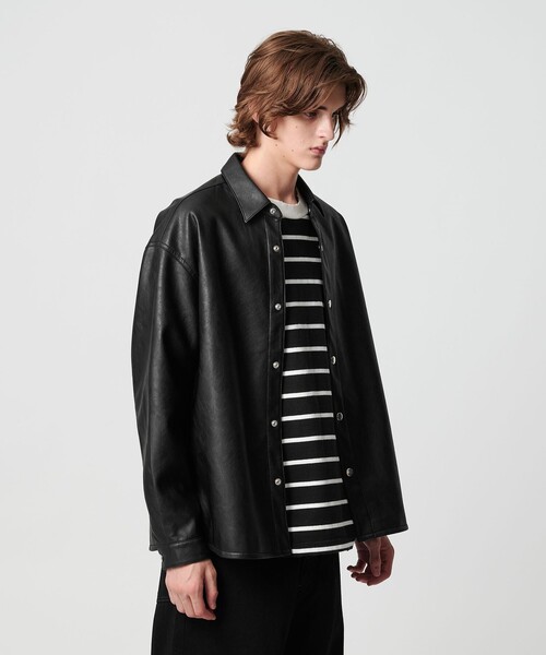 13.7万円⭐️EPOCA UOMO★スリーブコンビレザーブルゾン★本革×ジャージ レザーコンビブルゾン（M1F93210＿＿） | EPOCA UOMO (Men