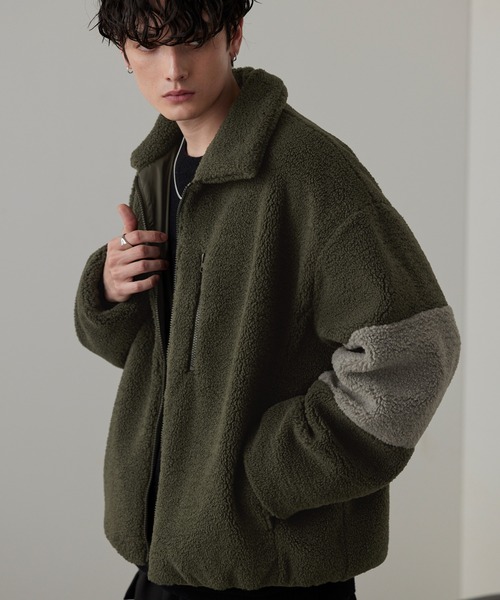 「MONO-MART」 ジップアップブルゾン M アイボリー メンズ_画像6