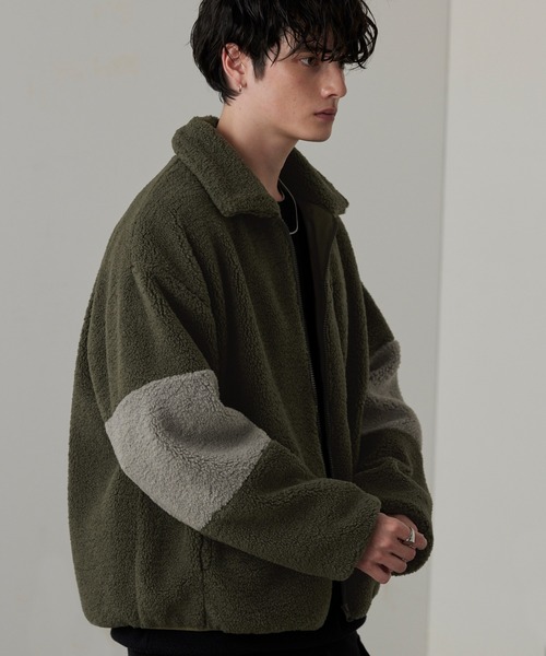 「MONO-MART」 ジップアップブルゾン M アイボリー メンズ_画像7