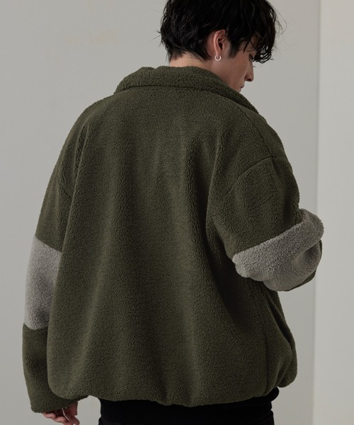 「MONO-MART」 ジップアップブルゾン M アイボリー メンズ_画像8