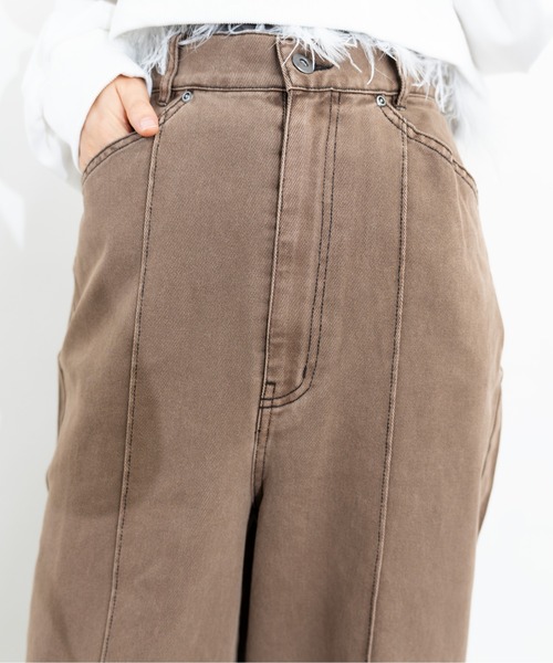 ワイドパンツ ジーンズ デニム デニムパンツ painter detail denim レディース | MIDVEIN | 06