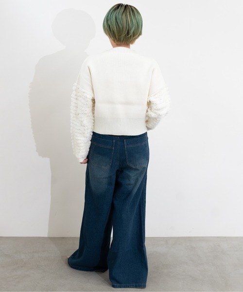 ワイドパンツ ジーンズ デニム デニムパンツ painter detail denim レディース | MIDVEIN | 12