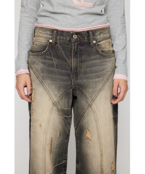 LAGUA GEM（ラグアジェム） ジーンズ デニム デニムパンツ FINE CRASH