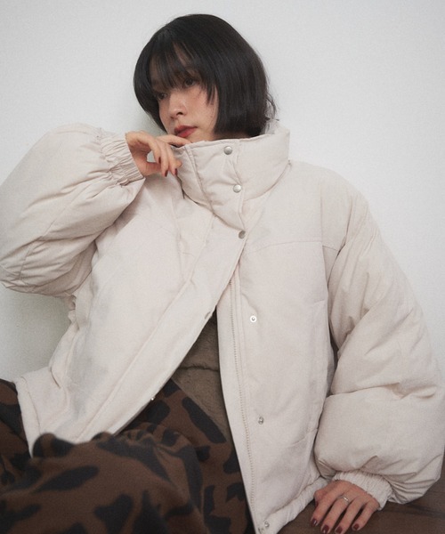 【美品】  ダウンジャケット2580LB アイボリー Maison Calme ダウンコート ダウンジャケット 「25年秋冬新作