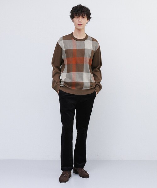 タケオキクチ　【Made in JAPAN】ビッグチェック柄 ニット TAKEO KIKUCHI（タケオキクチ） セーター ニット 「Made in JAPAN