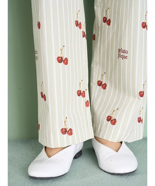 【最安値】新品未使用　ジェラートピケ　ルームウェア上下セット　チェリー柄 gelato pique（ジェラートピケ） パジャマ ルームウェア 「UNISEX