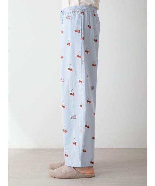 【最安値】新品未使用　ジェラートピケ　ルームウェア上下セット　チェリー柄 gelato pique（ジェラートピケ） パジャマ ルームウェア 「UNISEX