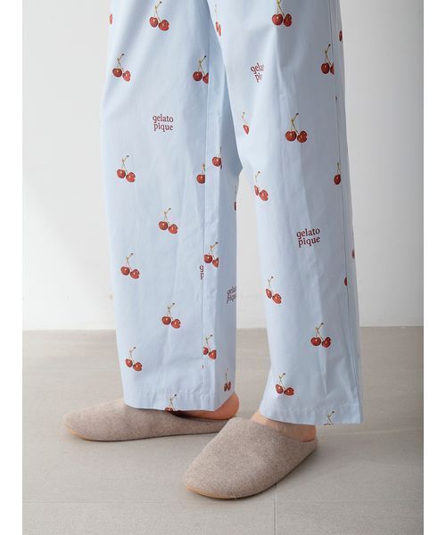 【最安値】新品未使用　ジェラートピケ　ルームウェア上下セット　チェリー柄 gelato pique（ジェラートピケ） パジャマ ルームウェア 「UNISEX
