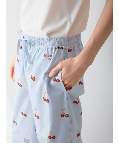 【最安値】新品未使用　ジェラートピケ　ルームウェア上下セット　チェリー柄 gelato pique（ジェラートピケ） パジャマ ルームウェア 「UNISEX