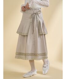 merry jenny pleats apron layered スカート merry jenny（メリージェニー） スカート pleats apron layered skirt