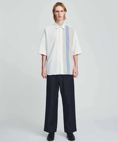 「SHAREEF」 半袖シャツ 1 ブルー メンズの画像
