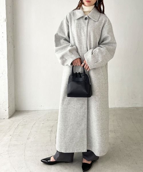 「GeeRA」 「swingby」チェスターコート LARGE ブラック レディース_画像8