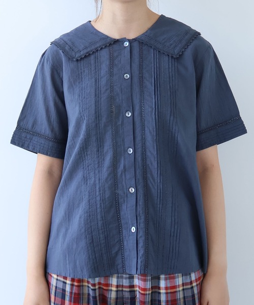 ブラウス シャツ antique lace sailor ブラウス レディースの画像