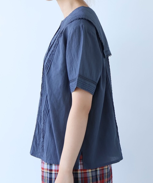 ブラウス シャツ antique lace sailor ブラウス レディースの画像