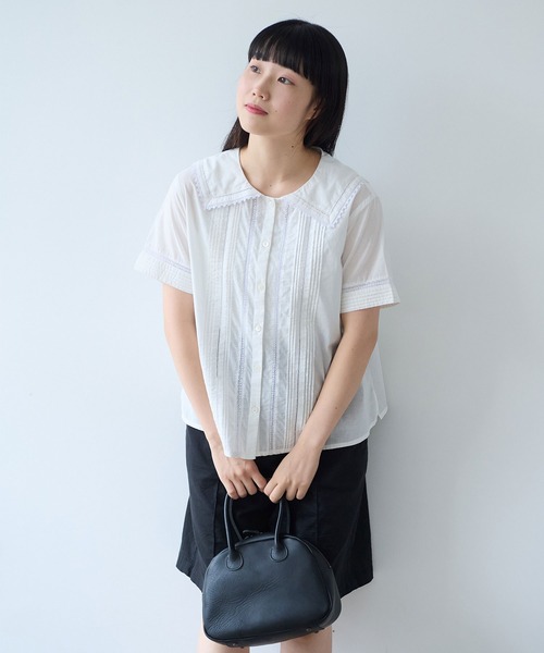 ブラウス シャツ antique lace sailor ブラウス レディースの画像