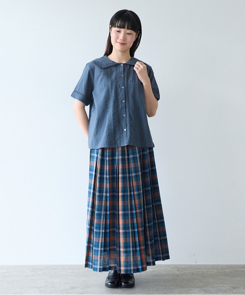 ブラウス シャツ antique lace sailor ブラウス レディースの画像