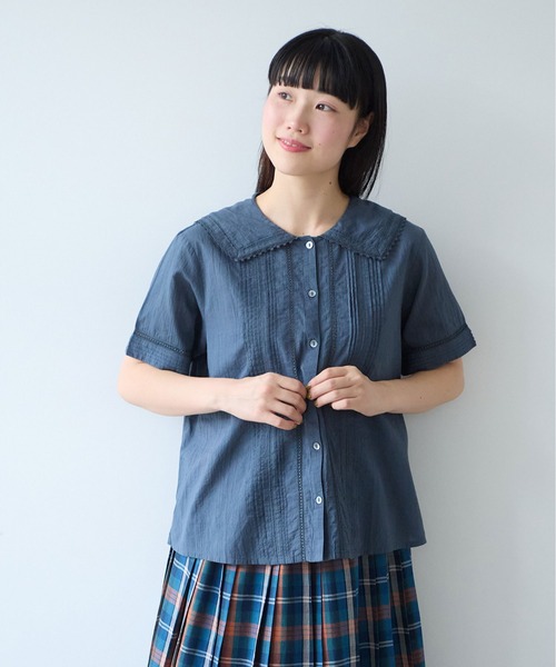 ブラウス シャツ antique lace sailor ブラウス レディースの画像