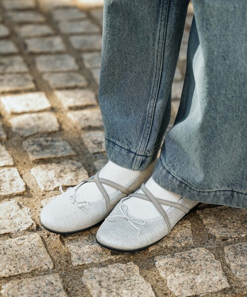 「FREAK'S STORE」 フラットパンプス 38 ブラック レディース_画像3