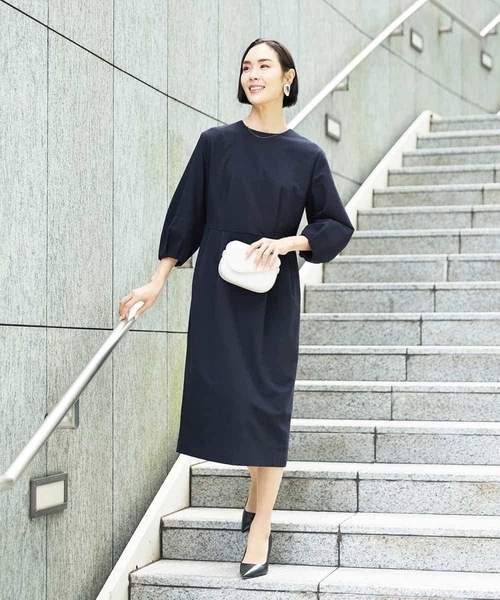 ☆未使用タグ付☆ スナイデル ボリューム・ワンピース オケージョン MICHEL KLEIN（ミッシェルクラン） ワンピース 「オケージョン