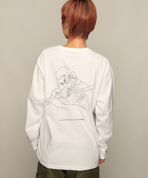 YEN TOWN MARKET tシャツ 「SAMURAI CHAMPLOO」JIN シルエット ロング