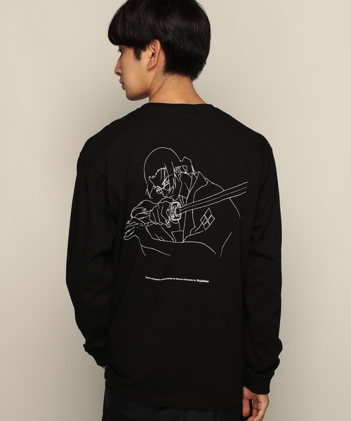 YEN TOWN MARKET tシャツ 「SAMURAI CHAMPLOO」JIN シルエット ロング