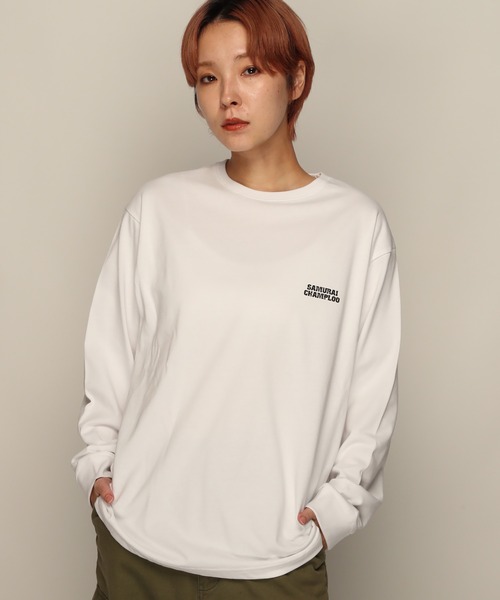 YEN TOWN MARKET tシャツ 「SAMURAI CHAMPLOO」JIN シルエット ロング