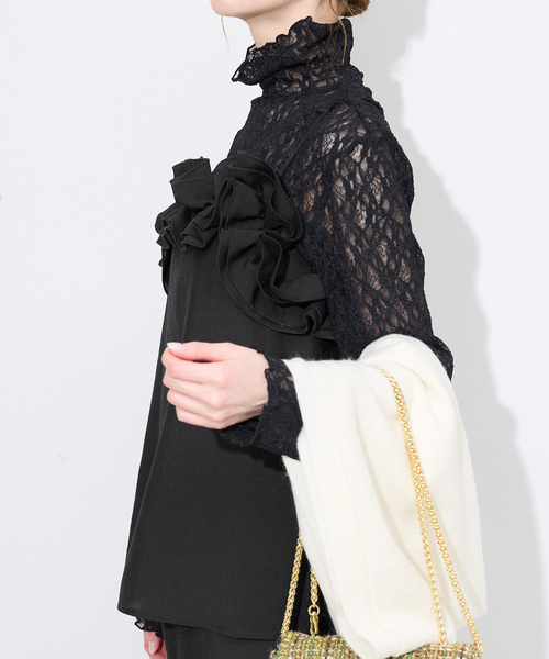 SLOBE IENA（スローブイエナ） ブラウス シャツ habi フリル