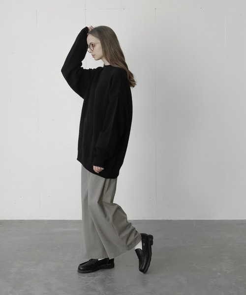 「remer」 長袖ニット MEDIUM グレー メンズ_画像8