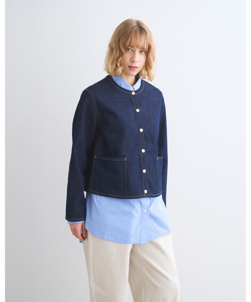 ブルゾン アウター ARKLEY A-LINE DENIM レディースの画像