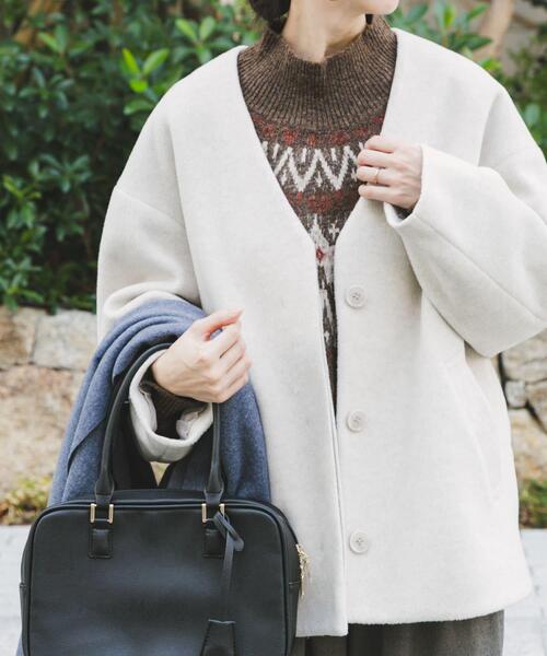 ●REALITY STUDIO コクーンジャケット●グレー● AP STUDIO（エーピーストゥディオ）の「REALITY STUDIO WOOL COCOON