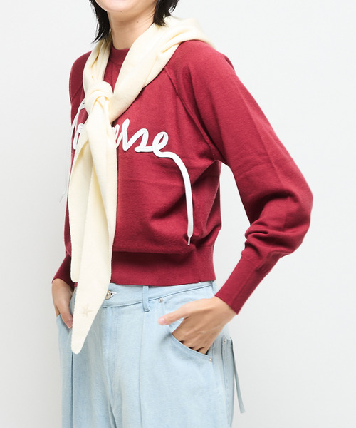 CONVERSE TOKYO ニット セーター SPINDLE LOGO SHORT KNIT レディース