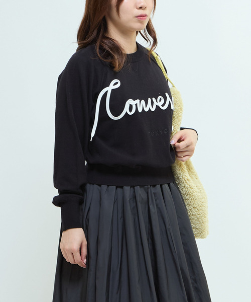 トップス CONVERSE TOKYO SPINDLE LOGO SHORT KNIT CONVERSE TOKYO｜SPINDLE LOGO SHORT KNIT | Rakuten Fashion(楽天