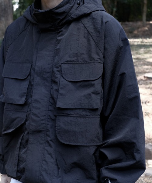 「BROKEN BASE」 ナイロンブルゾン MEDIUM ネイビー メンズ_画像9