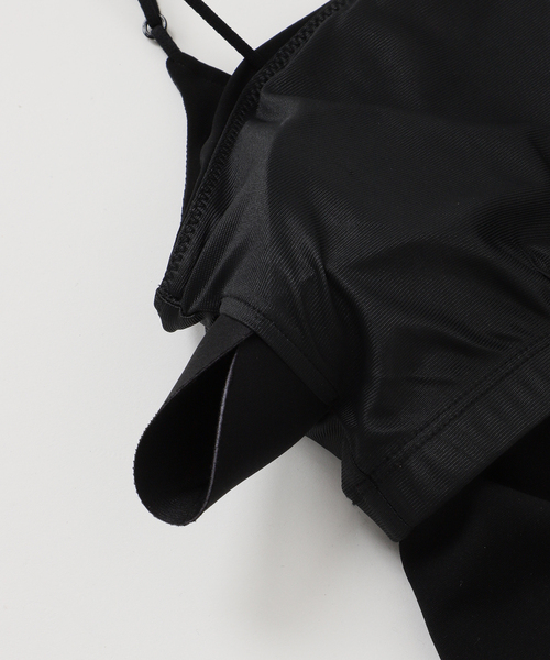 【美品】Noble バックラインスイマーキャミ黒 バックラインスイマーキャミ（カップ付きインナー）｜NOBLE（ノーブル