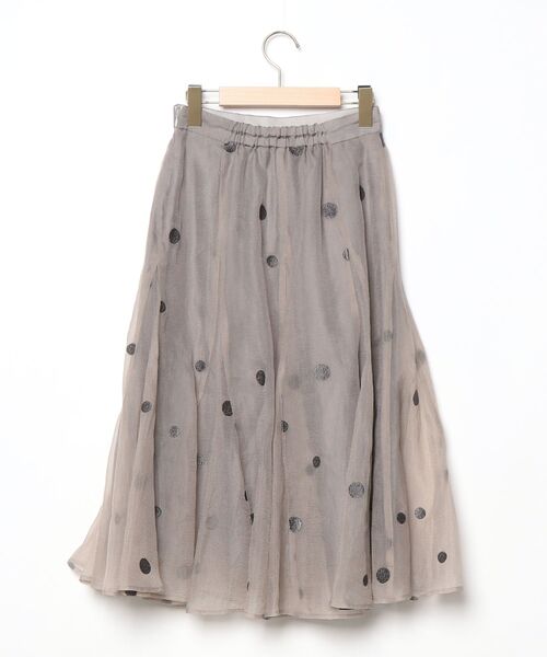 「Arpege story」 刺繍フレアスカート 0 グレー レディース_画像2