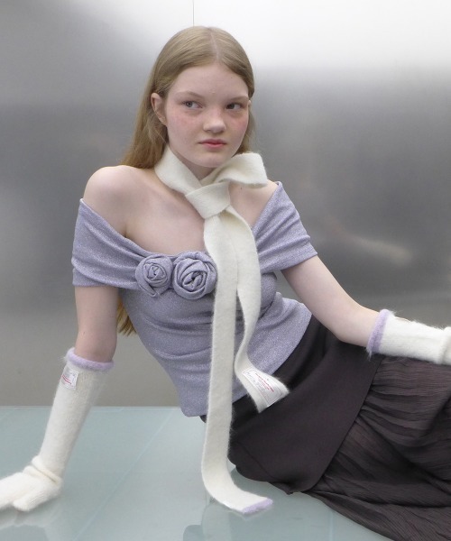 「ROCKFISH WEATHERWEAR」 マフラー FREE チャコール レディース_画像3