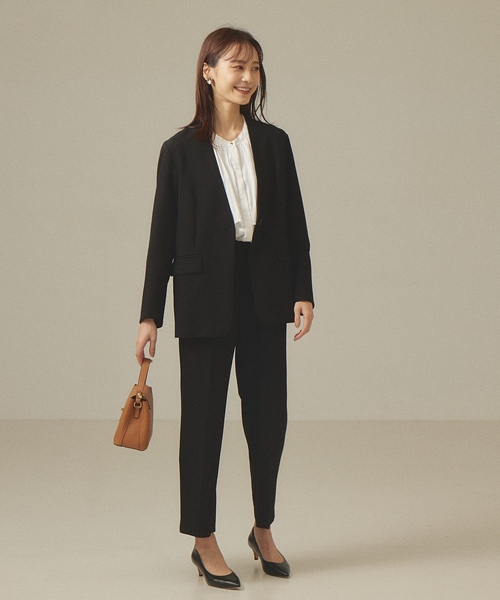 「abahouse mavie」 長袖ブラウス フリー ネイビー レディース_画像3