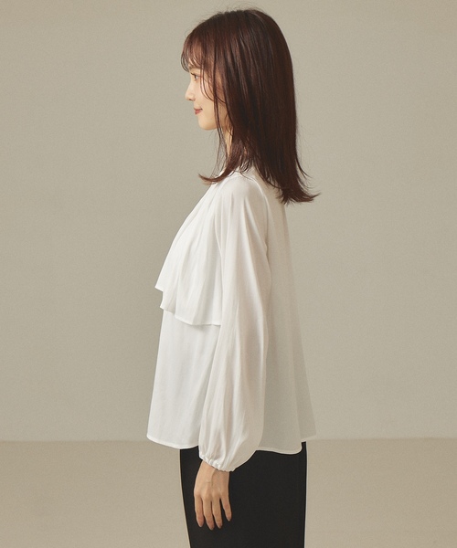 「abahouse mavie」 長袖ブラウス フリー ネイビー レディース_画像8