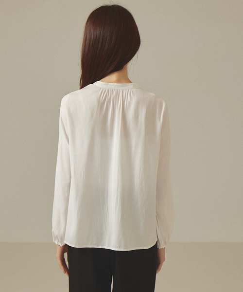 「abahouse mavie」 長袖ブラウス フリー ネイビー レディース_画像9