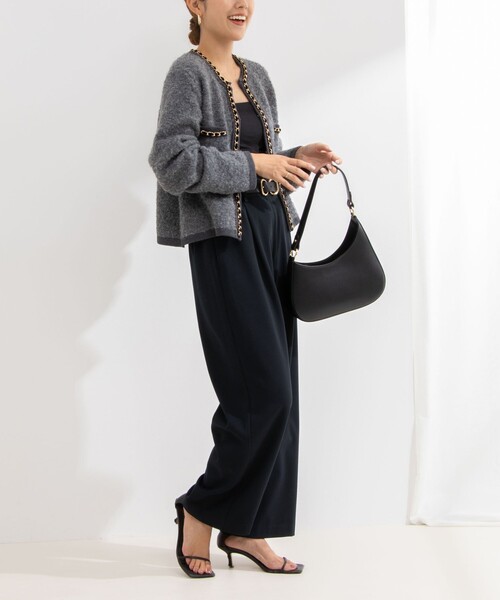 「NOLLEY'S」 イージーパンツ 36 ネイビー レディース_画像7