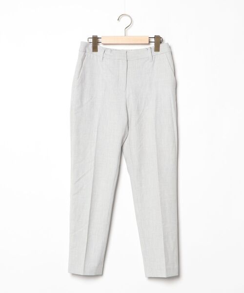 ✨美品✨PLST プラステ パンツスーツ ノーカラー ライトグレー M PLST プラステ セットアップ パンツ スーツ リネン ライトグレーノー