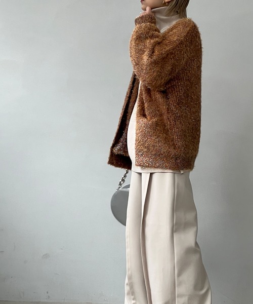 chuclla（チュクラ） ニットカーディガン FREE ターコイズブルー