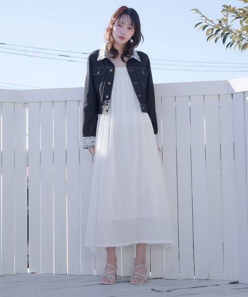 fupel デニムジャケット gジャン lace collar denim jacket / レース fupel デニムジャケット gジャン lace collar denim jacket / レース